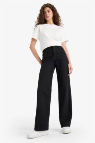 90's Wide Leg High Waist Long Jeans