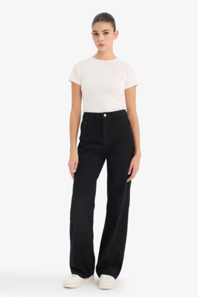 Jean taille haute large Styles des années 90