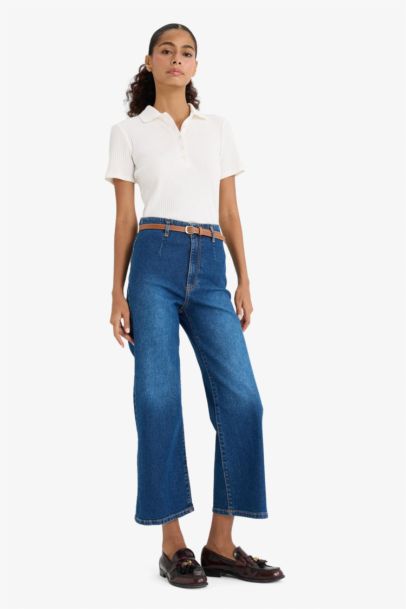 Culotte High Waist Ankle Length Jeans