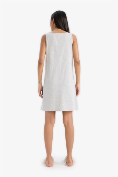 Fall in Love Regular Fit Crew Neck Sleeveless Dress