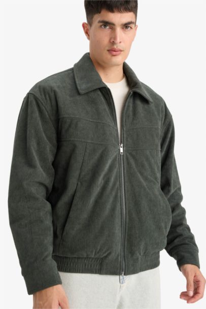 Oversize Fit Velvet Puffer Jacket