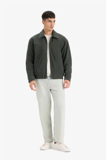 Oversize Fit Velvet Puffer Jacket