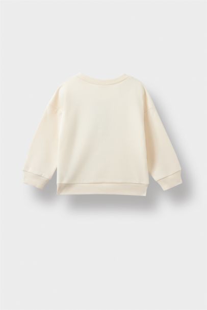 سويت شيرت بيبي ولادي قصة عادية ببطانة ناعمة وطبعة ديناصور