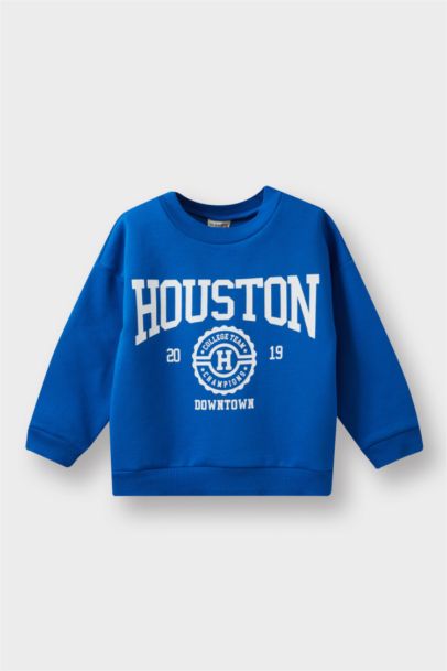 Sweatshirt imprimé à col rond pour bébé garçon