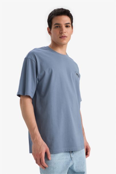 T-shirt boxy imprimé Hot Wheels à col rond et manches courtes