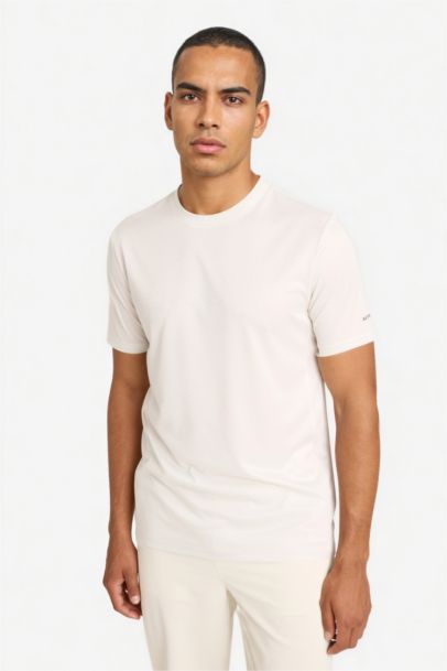 تيشيرت رياضي نص ردن مطبوع سليم فيت قماش سريع الجفاف من DeFactoFit