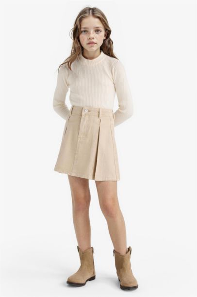 Girl Gabardine A Cut Skirt