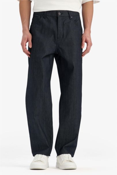 بنطرون جينز قصة مستقيمة وايد ليج