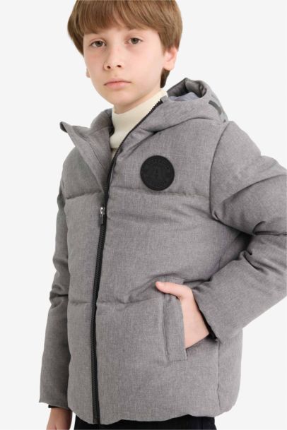 Boy Hooded Water Repellent Puffer Jacket