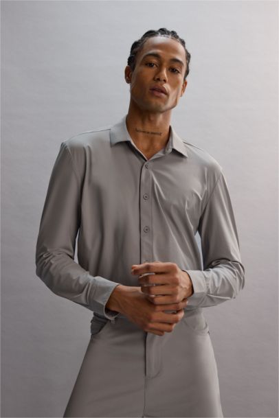 DeFactoFit Slim Fit Long Sleeve Shirt