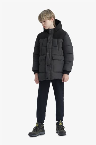 Boy Waterproof Hooded Fleece Lined Jacket