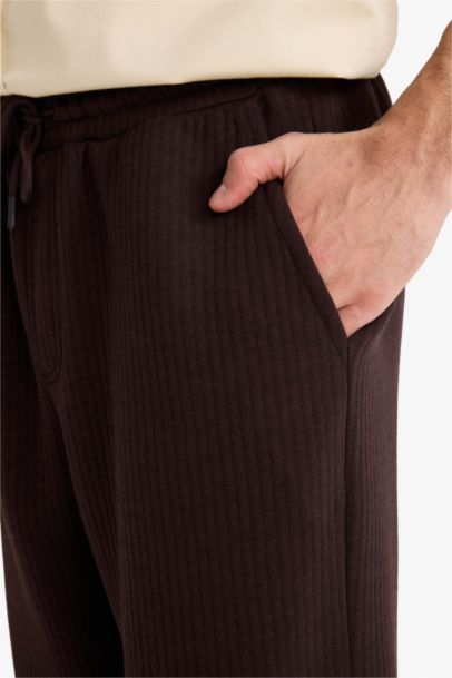 Wide Leg Textured Sweatpants