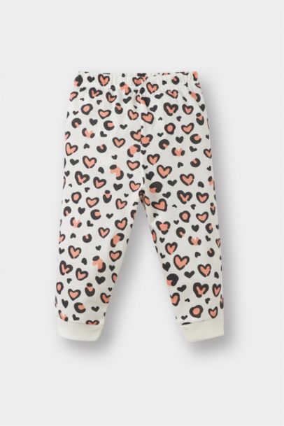 Baby Girl Patterned Cotton Top Bottom 2 Piece Pajama Set