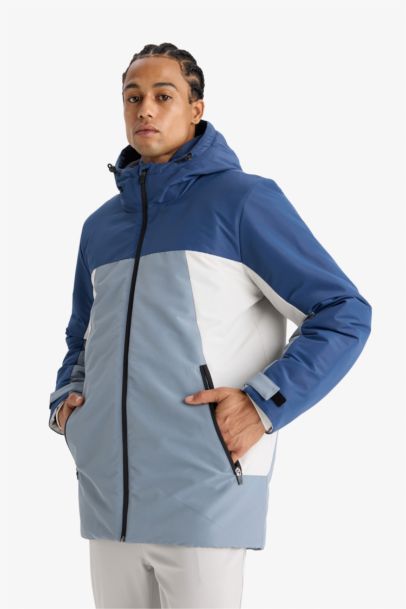 DeFactoFit Regular Fit Hooded Zippered Waterproof Jacket
