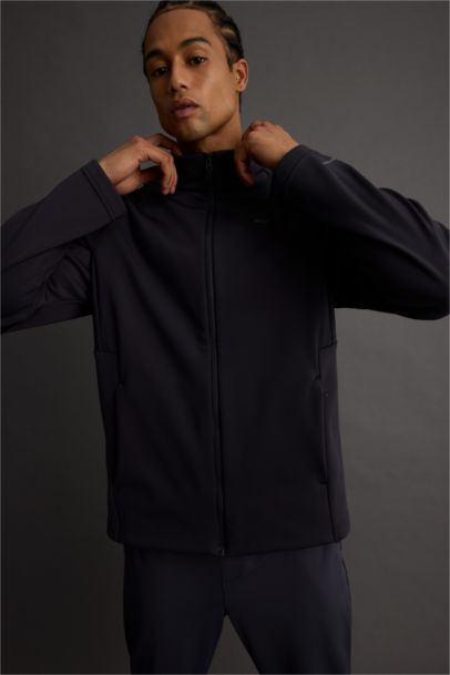 DeFactoFit Waterproof Slim Fit Zippered Softshell Rain Jacket