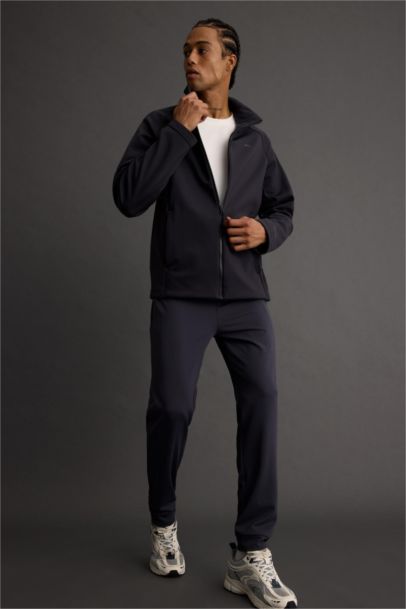 DeFactoFit Waterproof Slim Fit Zippered Softshell Rain Jacket