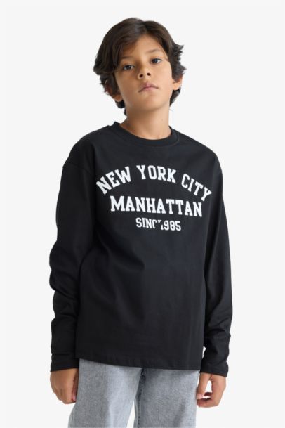 Boy Crew Neck Printed Long Sleeve T-Shirt