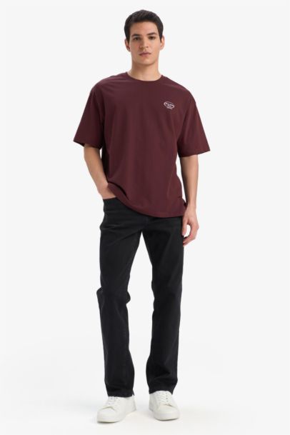 Cotton Boxy Fit Crew Neck Short Sleeve T-Shirt