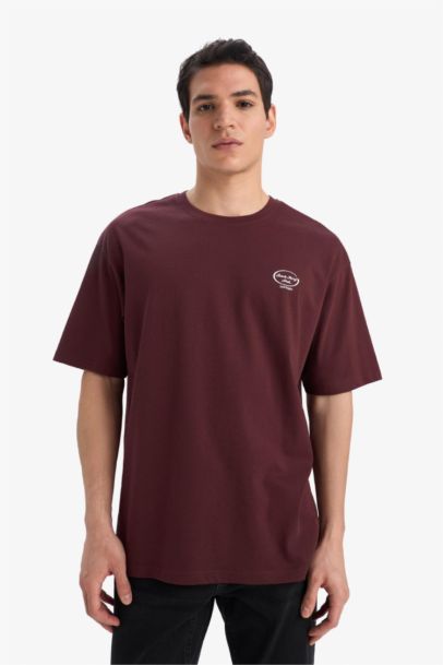 Cotton Boxy Fit Crew Neck Short Sleeve T-Shirt