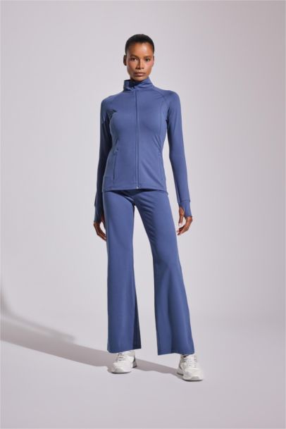 بنطلون سويت بانتس وايد ليج برجل واسع وخصر عالي ملمس ناعم من DeFactoFit