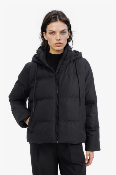 Standard Fit Hooded with Zipper Puffer Jacket