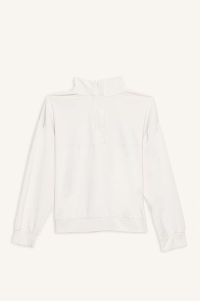 Relax Fit Half Turtleneck Modal Sweatshirt