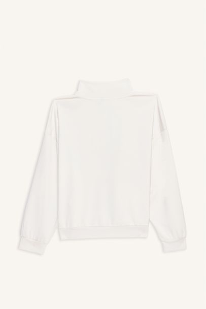 Relax Fit Half Turtleneck Modal Sweatshirt