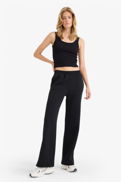 Straight Fit Kalın Eşofman Altı Cepli Standart Boy