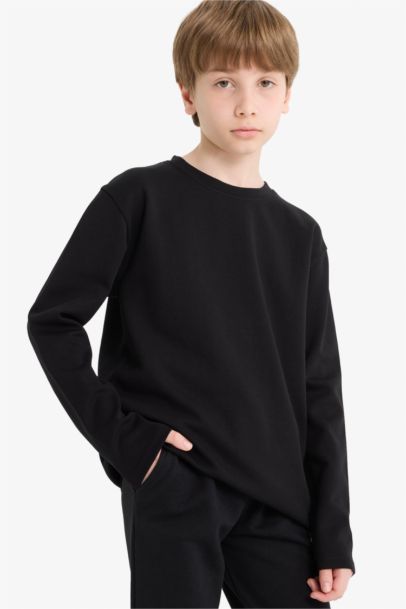 Boy Crew Neck Basic Long Sleeve T-Shirt