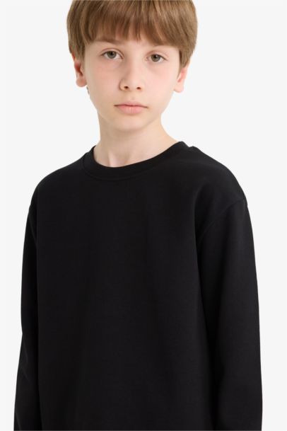 Boy Crew Neck Basic Long Sleeve T-Shirt