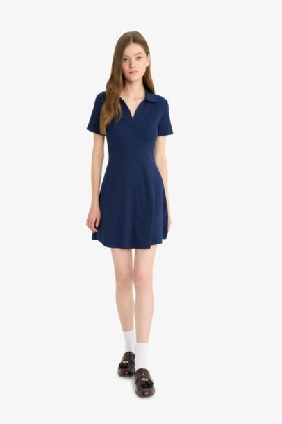Polo Collar Camisole Mini Dress