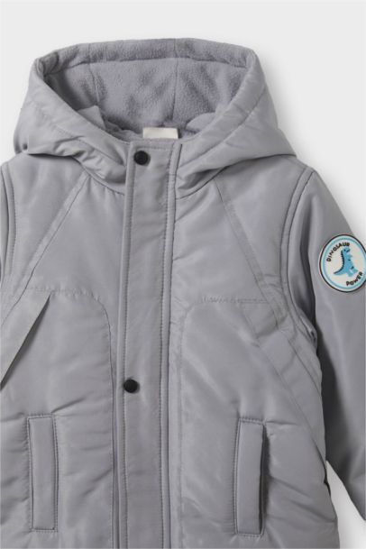 قمصلة بيبي ولادي مقاوم للماء بغطاء للرأس