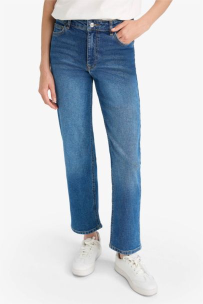 Comfort Straight High Waist Ankle Length Jeans