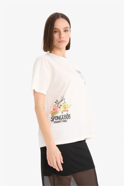 T-shirt oversize imprimé au dos Bob l’éponge à manches courtes