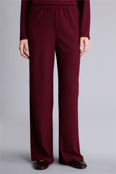 Straight Fit Crepe Trousers