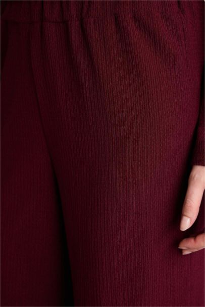 Straight Fit Crepe Trousers