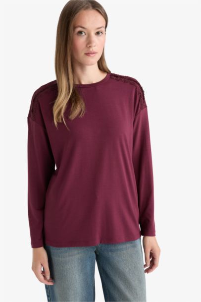Regular Fit Crew Neck Long Sleeve T-Shirt