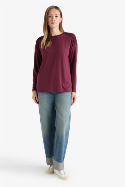 Regular Fit Crew Neck Long Sleeve T-Shirt