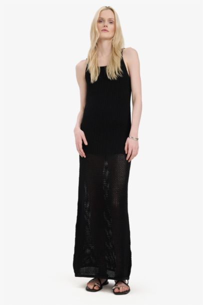 Halter Neck Basic Sleeveless Maxi Dress