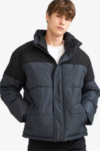 Oversize Fit with Pockets Lined Puffer Jacket
