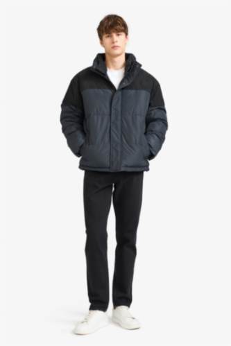 Oversize Fit with Pockets Lined Puffer Jacket