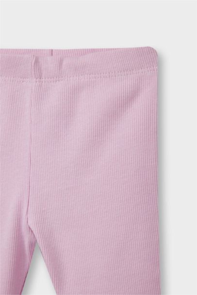 Baby Girl Regular Fit Ribbed Camisole Trousers