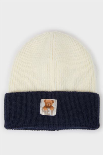 Baby Boy Color Block Knit Beanie