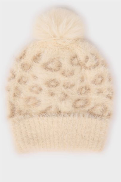 Kız Bebek Leopar Desenli Bere