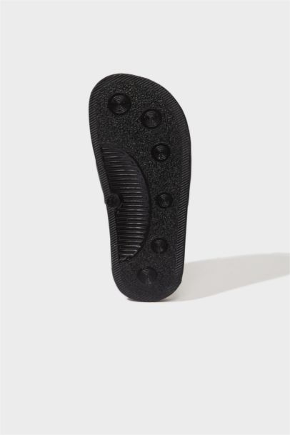 Boy Patterned High Sole Sweatshirt Fabric Slippers