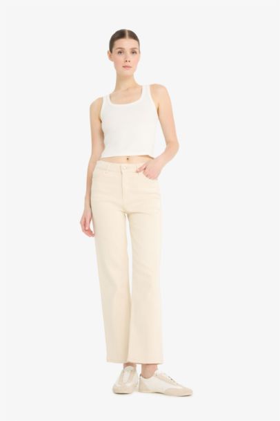 Comfort Straight High Waist Ankle Length Jeans