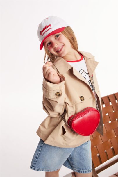 Kız Çocuk Kırmızı Çapraz Çanta