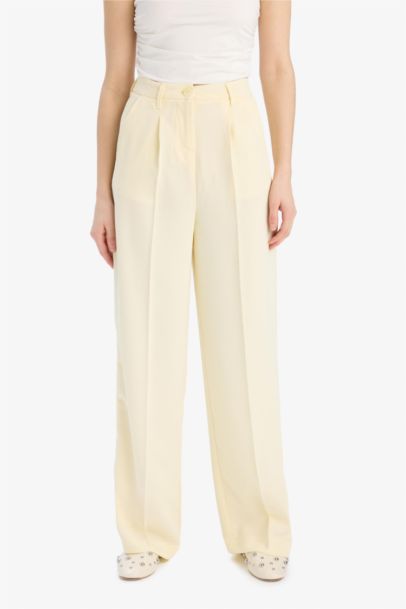 Широкие брюки из крепа с карманами, высокая талия, длинные, с широкими штанинами