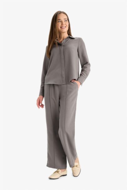 Pantalon droit en tissu aerobin Coupe régulière