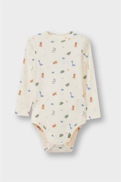 سيت بيبي ولادي اوفر وبنطلون مضلع بطبعة ديناصور - قطعتين